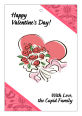 Happy Valentines Day Valentine Vertical Rectangle Favor Tag 1.875x2.75